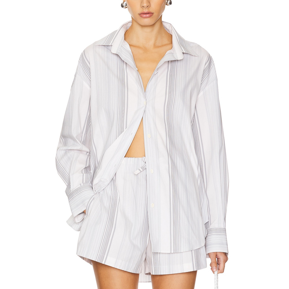 Faithfull The Brand 'En Vau' White Poplin Shirt Size 6